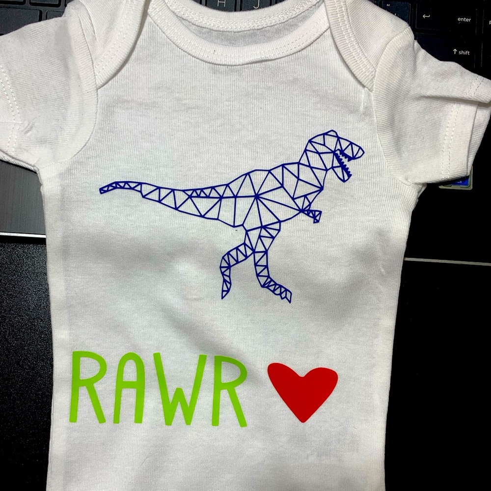 Custom dinosaur onesie